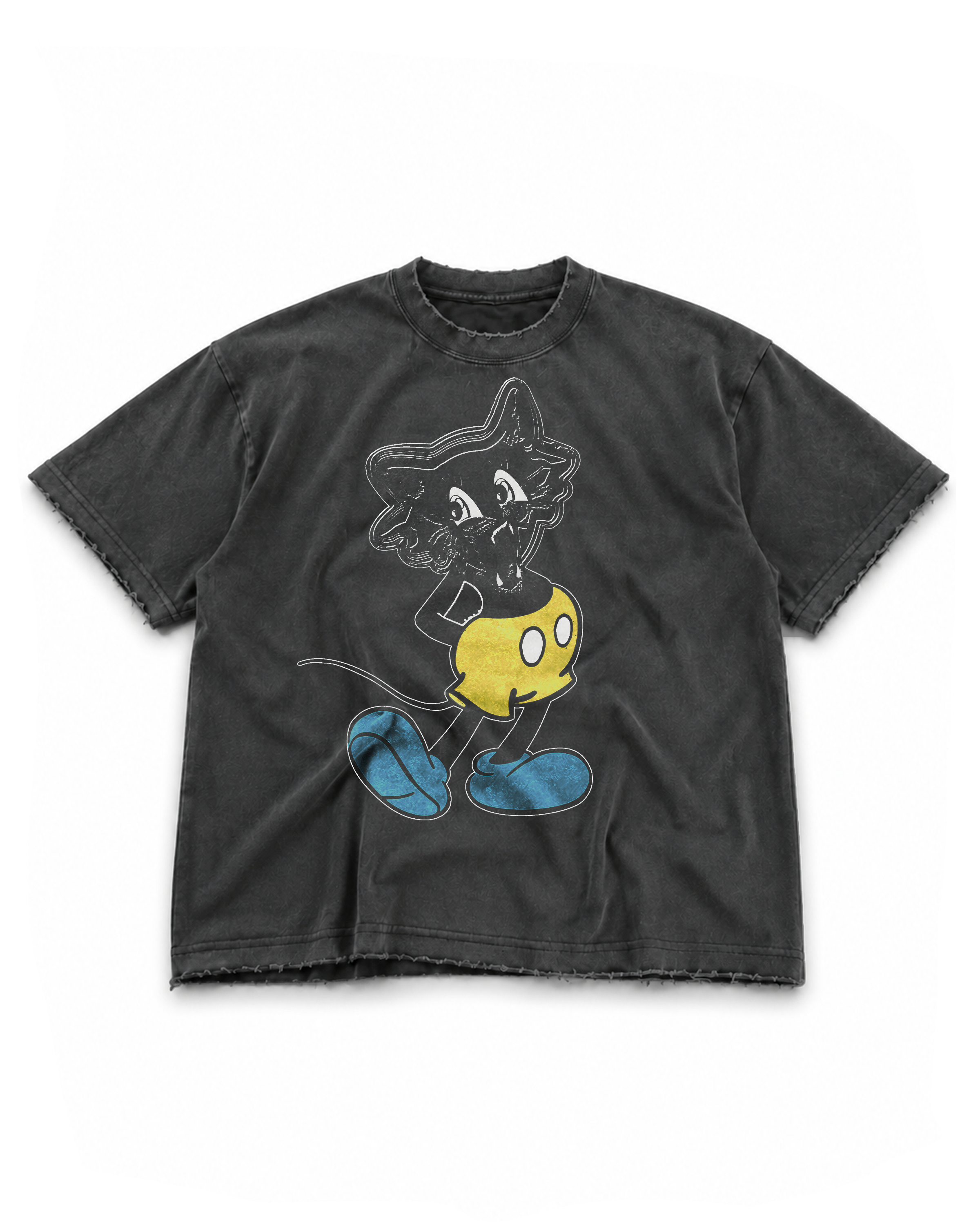 Heavyweight Vintage Washed Frayed T-Shirt